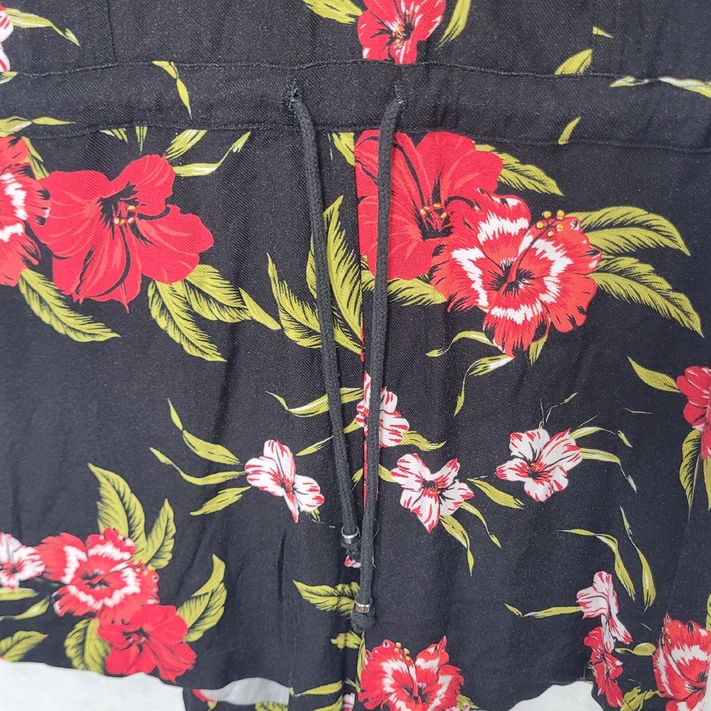 GUESS Los Angeles Womens Floral Dress Size S Casual Pockets Draw String Waist - Picture 4 of 8